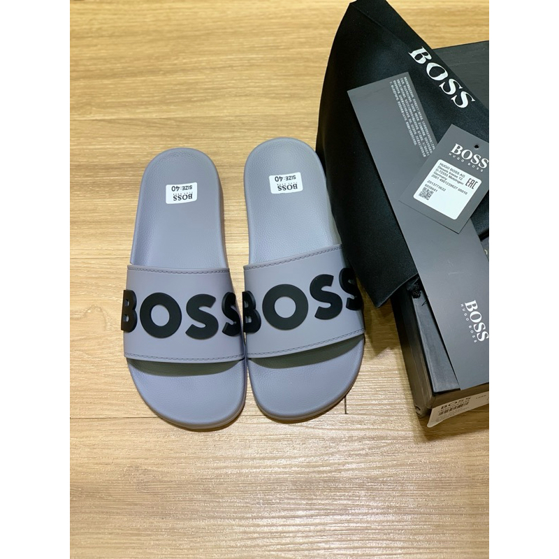 Dép BOSS (Grey & black )