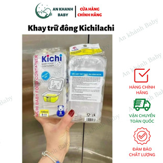Khay trữ đông đồ ăn dặm,bảo quản thức ăn cho bé Kichilachi 50ml-100ml-150ml