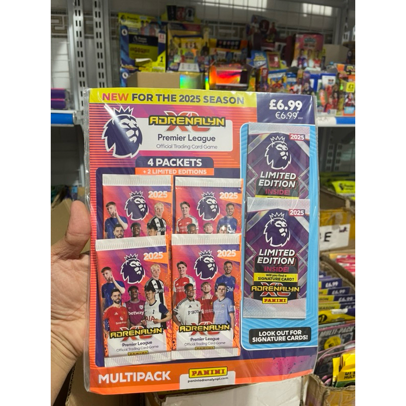    Multi Pack   Túi Gói Thẻ Trong Túi Panini Adrenalyn XL Permier League Multi Pack 2025 2024 25   34 Thẻ    