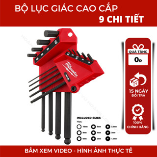  Bộ lục giác bi 9 chi tiết cao cấp Milwaukee 48-22-2186 nhiều kích cỡ tiện lợi sử dụng 