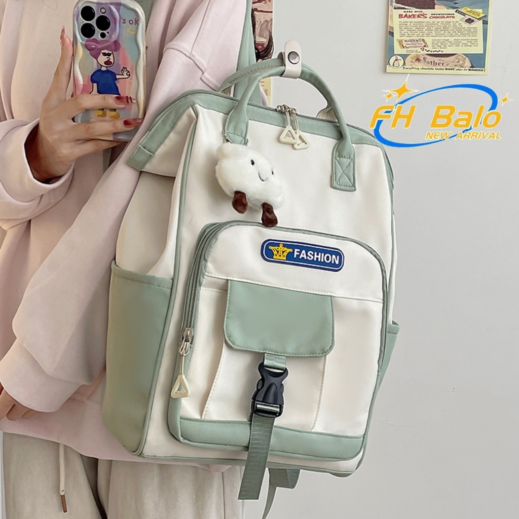 Balo, cặp đi học, cặp đi học nữ, cặp học sinh cấp 2, cấp 3 đại học, ba lô mới siêu nhẹ và dung lượng