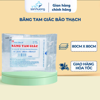 Băng tam giác bảo thạch 80 x 80 cm, băng sơ cấp cứu y tế.
