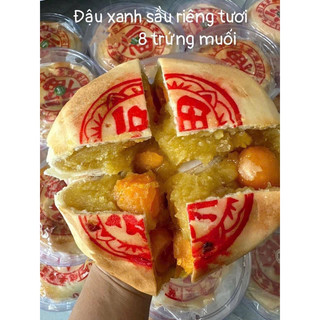 Bánh Pía Đậu Xanh Sầu Riêng Tươi 8 Trứng Muối - Hộp 550g