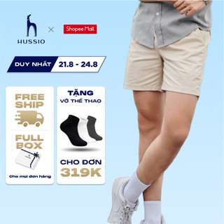 Quần Short nam vải Kaki nhung cao cấp, trẻ trung, lịch lãm, chuẩn form - HUSSIO