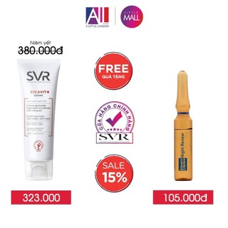 Kem dưỡng làm dịu da kích ứng SVR cicavit + crème 40ml TẶNG Ampoule chống lão hóa Martiderm (Nhập khẩu)