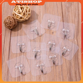 Combo 10 móc dán trong suốt , 3D siêu chắc