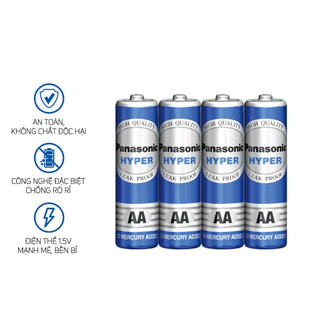 Vỉ 4 viên Pin tiểu AA Panasonic cho đồng hồ, đồ chơi, cân, đèn pin... dailyphukien