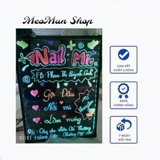 Bảng Viết Dạ Quang, Bảng Led Huỳnh Quang 60 x 80cm ( Tặng  Bút + Full Phụ Kiện )