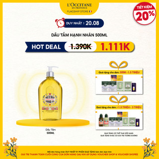 Sữa tắm dạng dầu hương hạnh nhân l'occitane almond shower oil 250ml - 500ml
