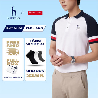 Áo thun polo nam Raglan BUBERANT vải cá sấu cotton năng động cá tính - HUSSIO