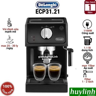 Máy pha cà phê Delonghi ECP31.21 - Chính Hãng [Delonghi ECP33.21.BK]