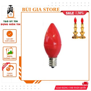 Bóng đèn quả nhót  dùng cho đèn thờ (đui E12) - 1 bóng