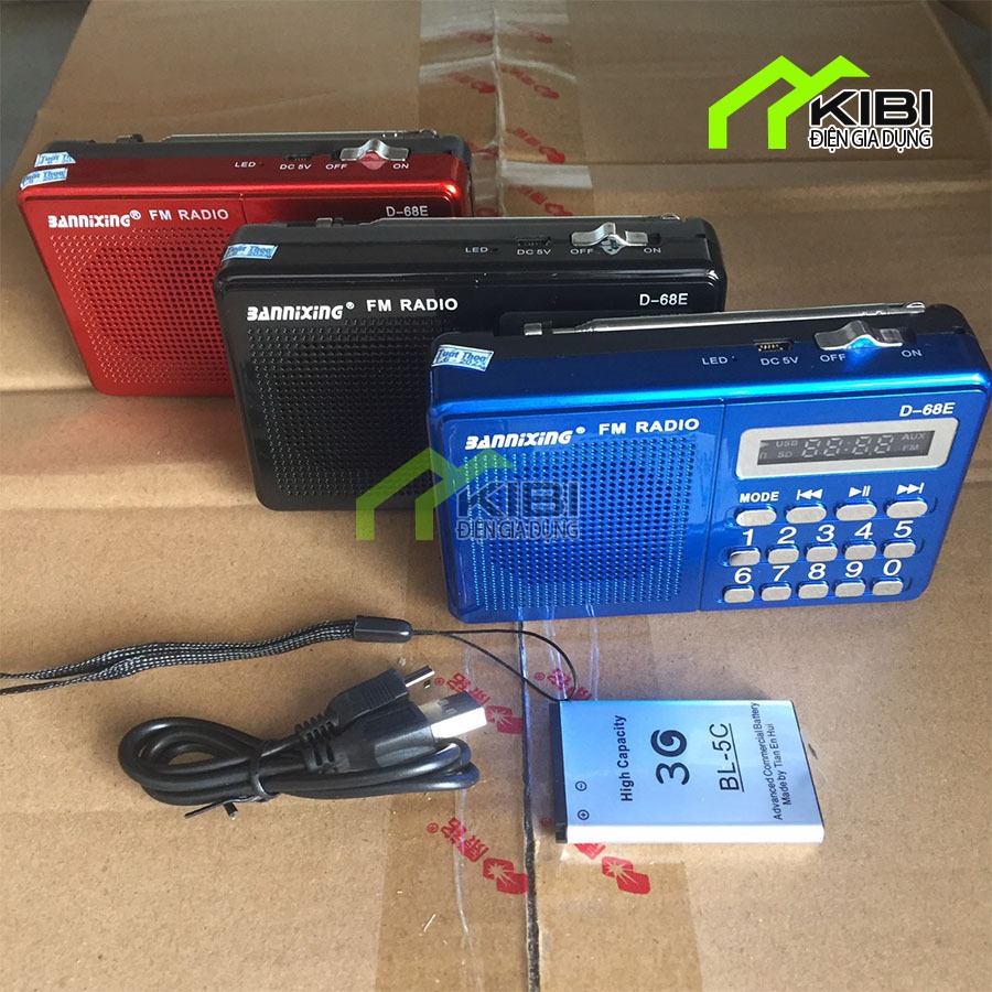 Đài fm radio, máy radio D 68 mini
