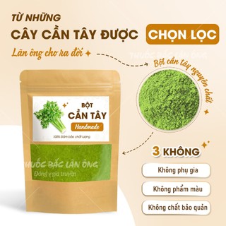 Bột cần tây sấy lạnh 500g, nguyên chất, thơm, mịn, pha nước uống detox - Lãn Ông