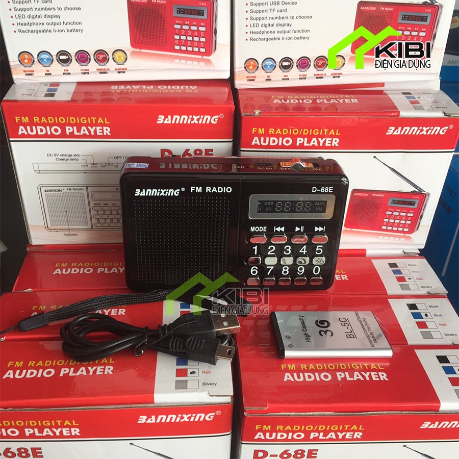 Radio mini, máy radio D68 có cổng usb