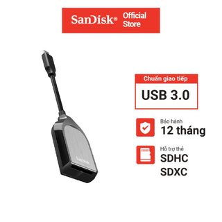 Đầu đọc thẻ nhớ sd otg sandisk uhs-ii extreme pro usb type-c 3.0 sddr-409-g46