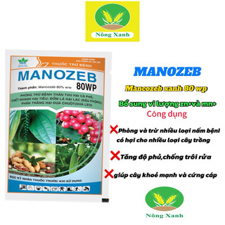 Manozeb 80 WP( Xanh) trừ bệnh cây trồng Gói lớn 1kg