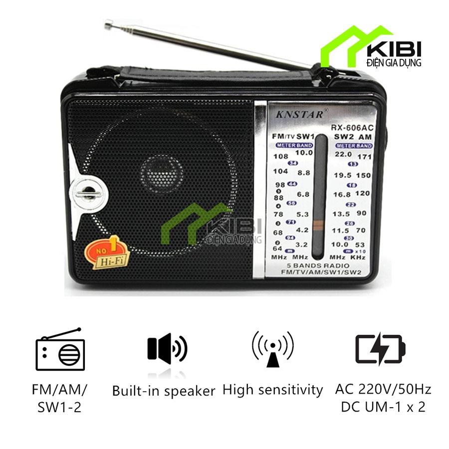 Máy radio, đài fm cho người già 606 siêu bền