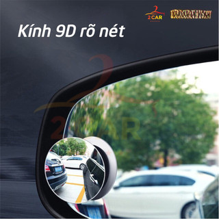 Gương cầu lồi xoay 360 độ, gắn gương chiếu hậu XOÁ ĐIỂM MÙ cho xe ô tô- 1 bộ 2 chiếc PKN-0011