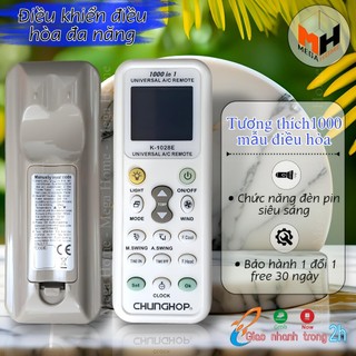 Điều khiển điều hòa đa năng CHUNGHOP K-1028E, Remote  máy lạnh đa năng tích hợp đèn pin tiện lợi