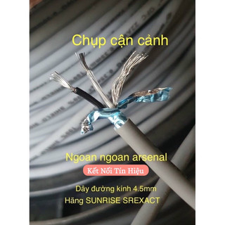 Dây tín hiệu 2 lõi đồng 1 mát nhập khẩu chạy xa khoẻ. dây 4.5mm. báo giá 1 mét