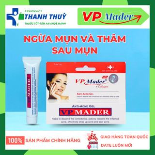 Kem Bôi Mụn VP MADER [Tuýp 15g]  Giúp Làm Sạch Các Loại Mụn, Trắng Sáng Mịn Da, Ngừa Liền Sẹo