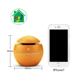 Đèn Khuếch Tán Tinh Dầu Vân Gỗ Mini