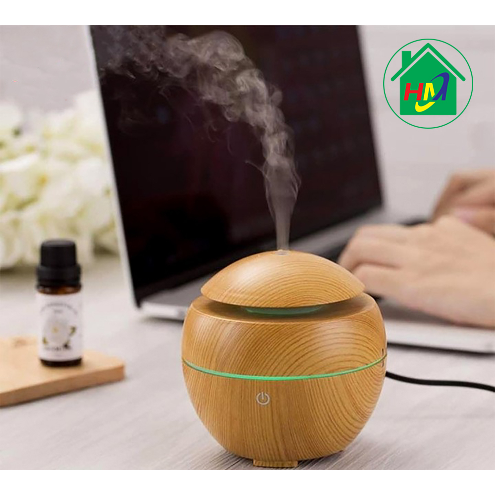 Đèn Khuếch Tán Tinh Dầu Vân Gỗ Mini