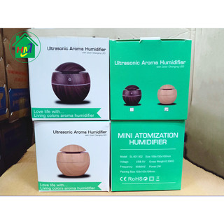 Đèn Khuếch Tán Tinh Dầu Vân Gỗ Mini