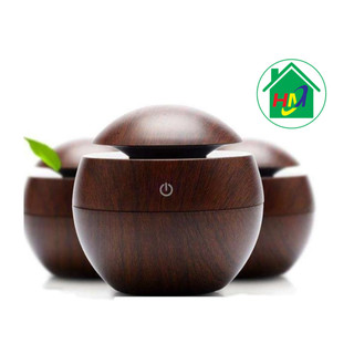 Đèn Khuếch Tán Tinh Dầu Vân Gỗ Mini