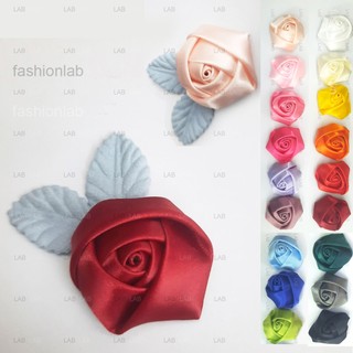 Nụ hồng vải satin đường kính 3.5 - 4cm #0209