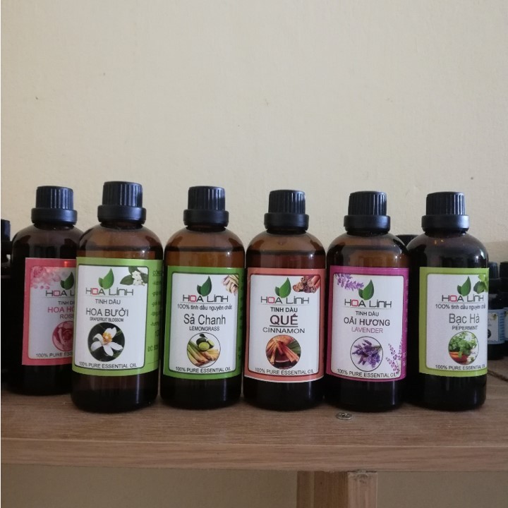 [Chai 100ml tặng vỏ treo] Tinh Dầu Xông Phòng Hoa Bưởi, Sả Chanh, Hoa Hồng, Hoa Nhài các mùi hương