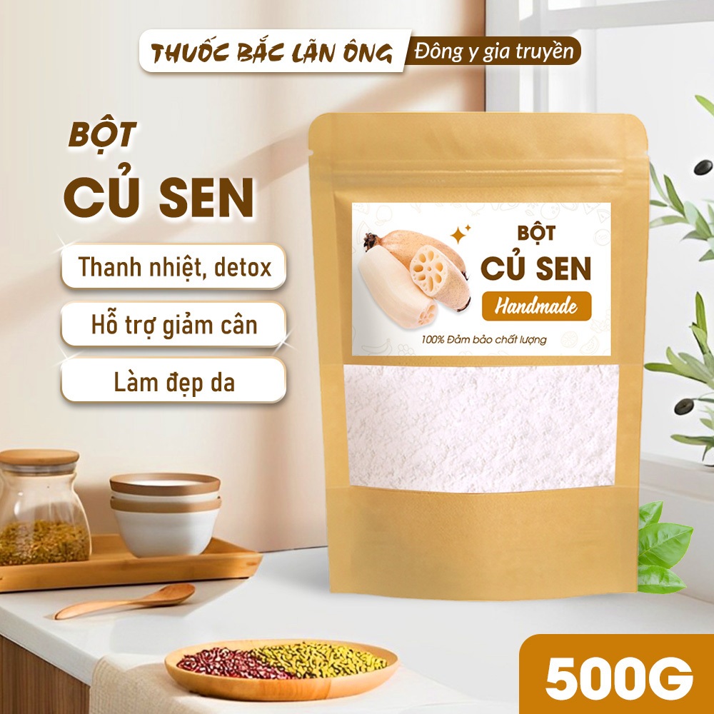 Bột củ sen nguyên chất 500g (Giàu dinh dưỡng, hỗ trợ giảm cân)
