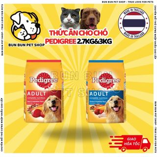 Thức ăn cho chó Pedigree 2.7kg và 3kg