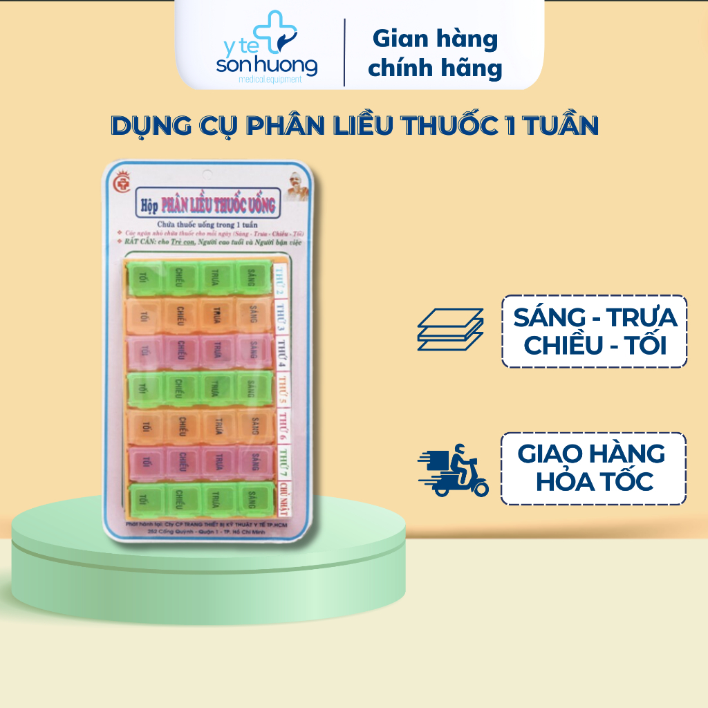 Dụng cụ phân liều thuốc 1 tuần