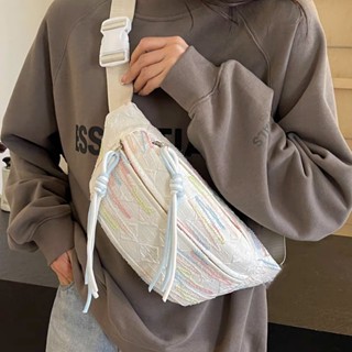 Túi bao tử màu pastel phong cách hàn quốc dễ thương màu hồng xanh dương trắng dễ phối quần áo – T52