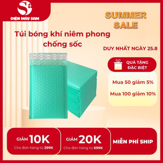 Túi Gói Hàng Chống Sốc Niêm Phong Túi Bóng Khí Chống Sốc, Chống Nước Đựng Phụ Kiện - Màu Xanh
