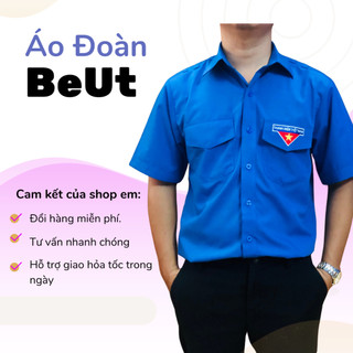  Áo đoàn áo đoàn thanh niên Nam Nữ - Logo thêu - Vải Kate bền màu cao 