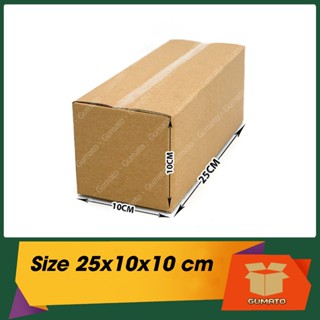 Size 25x10x10 cm, hộp giấy thùng carton gói hàng tại Gumato (Mã số P61)