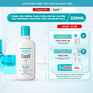 Sữa Dưỡng Toàn Thân Cấp Ẩm Chuyên Sâu Curel Intensive Moisture Care Moisture Milk 220ml