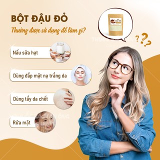 Bột Đậu Đỏ 1kg (Đã Rang Thơm, Nghiền Mịn)