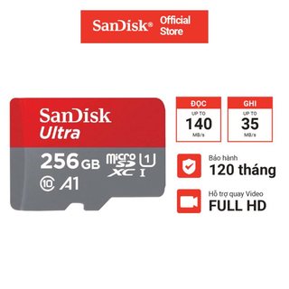 Thẻ nhớ microsdxc sandisk ultra a1 64gb - 128gb - 256gb