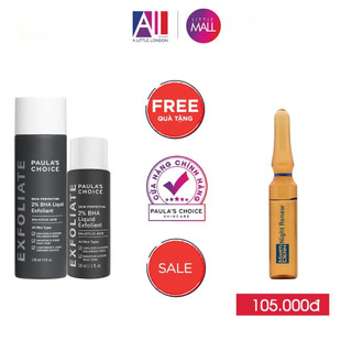 Tinh chất tẩy tế bào chết Paula's Choice skin perfecting 2% BHA liquid exfoliant TẶNG Ampoule Martiderm (Nhập khẩu)