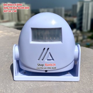 Chuông hồng ngoại báo khách, báo động, chống trộm (tiếng Anh hoặc tiếng Việt)