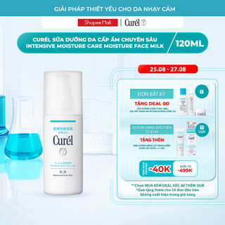 Dưỡng Da Mặt - Sữa Dưỡng Da Cấp Ẩm Chuyên Sâu Curel Intensive Moisture Care Moisture Facial Milk 120ml