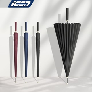 ICON Dù Che Mưa Nắng 24 Xương Cán Dài Thẳng Cỡ Lớn Chống Gió Tiện Dụng, Siêu To Cỡ Lớn Che Nắng Mưa, Chống Tia UV