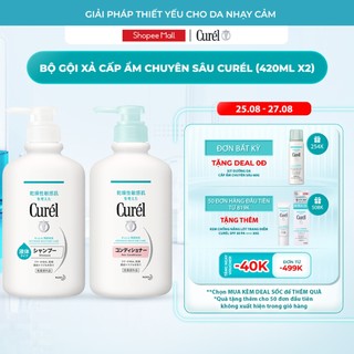 Combo gội xả Curél cấp ẩm chuyên sâu (Gội 420ml + Xả 420ml)