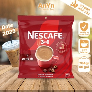 Bịch Nescafe cà phê đỏ vị truyền thống 3in1 - bịch 784g x 46 gói x 1 gói 16g