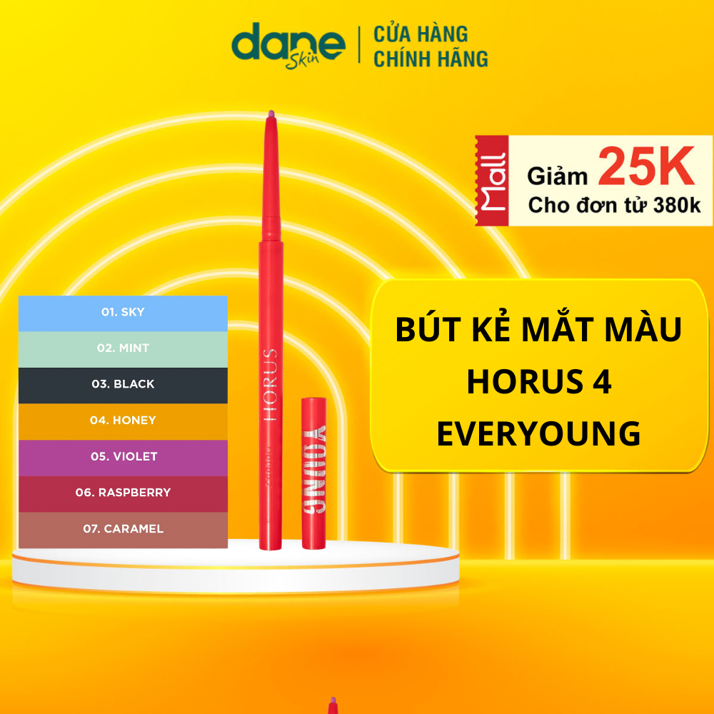 Bút kẻ mắt siêu mảnh Horus 4everyoung Colorful Gel Eyeliner 0.1g - bút kẻ mắt dạng sáp nhiều màu