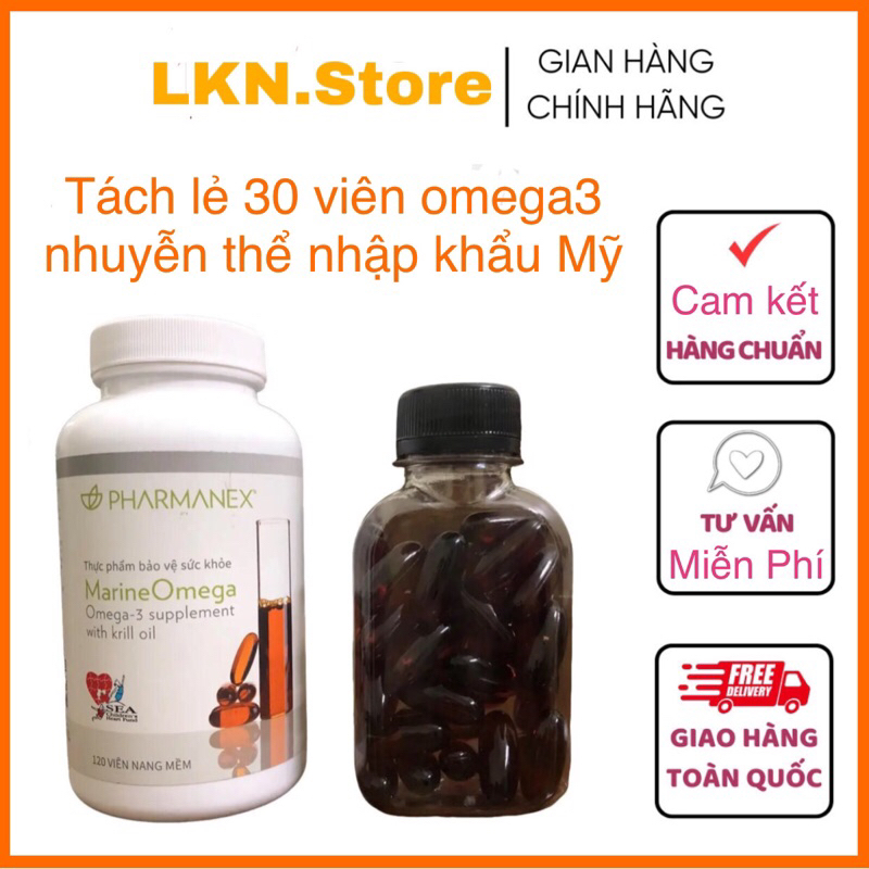Tách lẻ 30 viên omega 3 chứa dầu nhuyễn thể Nuskin nhập khẩu Mỹ